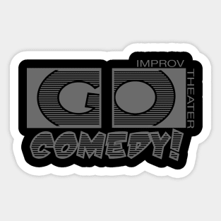 Go Comedy Grey logo Sticker